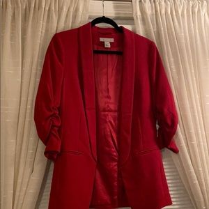 H&M red blazer jacket